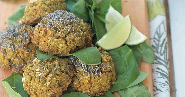 Polpette di quinoa e azuki verdi