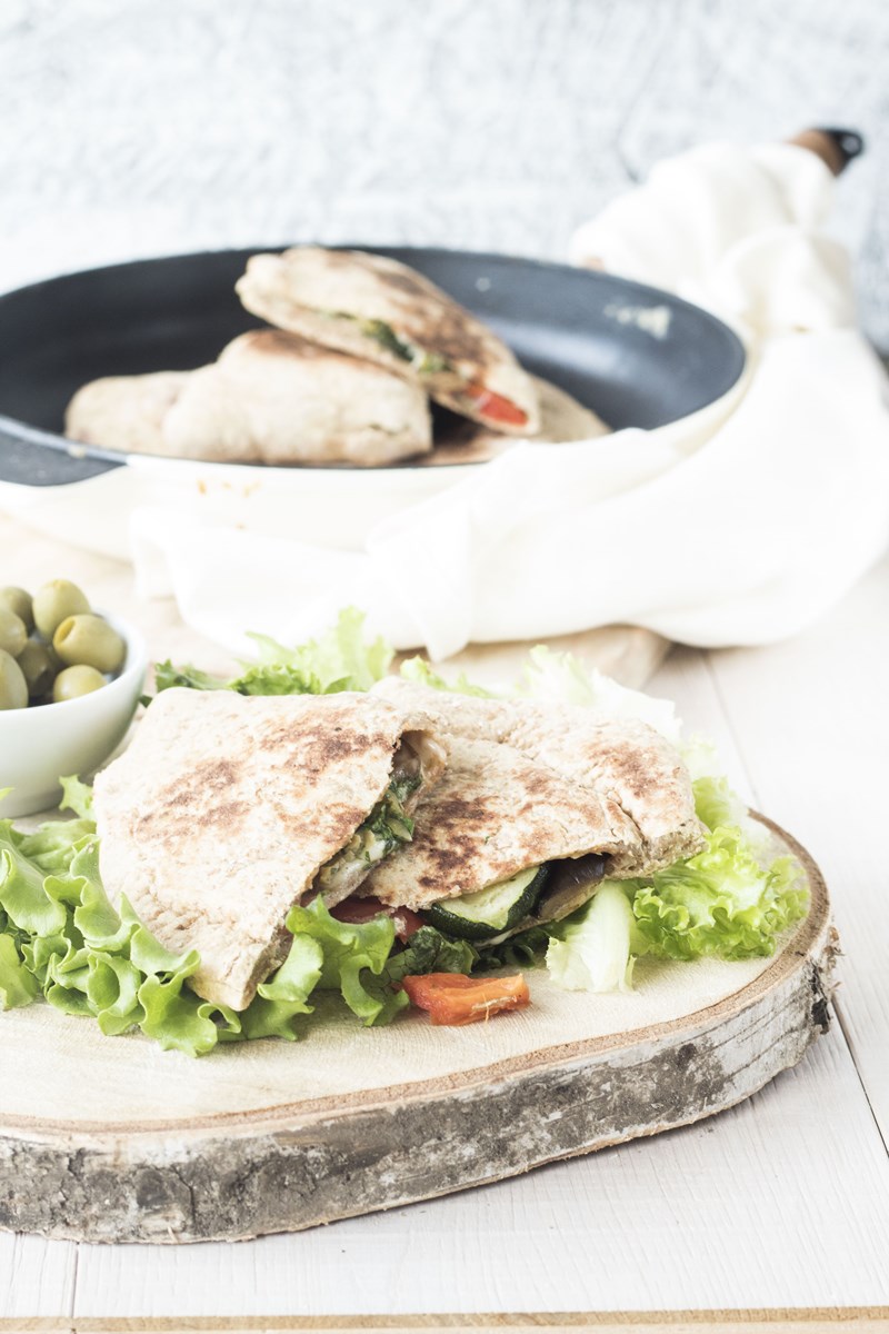 pita vegetariane in padella