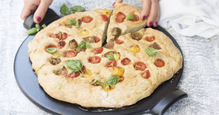 Focaccia senza Impasto con Farina di Piselli