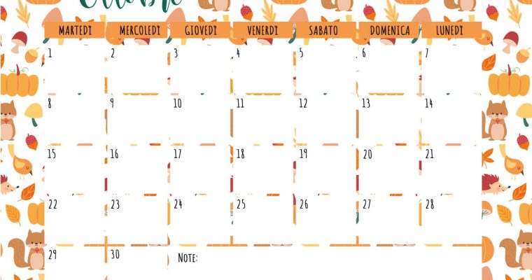 Benvenuto Ottobre: I tuoi Free Printable mensili e un Banana Bread Vegano