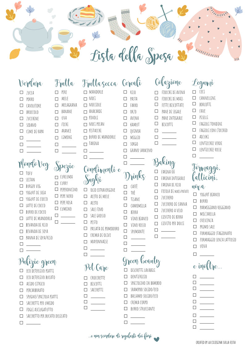 BENVENUTO NOVEMBRE: FREE PRINTABLE