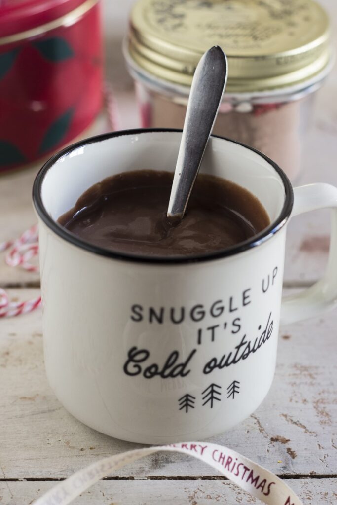 Mr. Wonderful Set De Taza + Utensilios Para Hacer Chocolate Caliente Ho Ho Hot Chocolate Goodies Vajilla